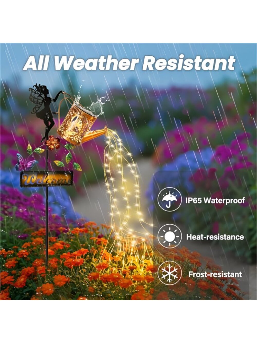 Solar Watering Can Lights,Hummingbird Solar Lantern Watering can - Picture 4 of 7